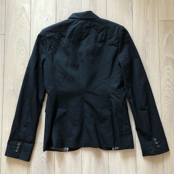 Banana Republic Classic Wool Blend Stretch Blazer in Black Size 4 - Picture 4 of 15